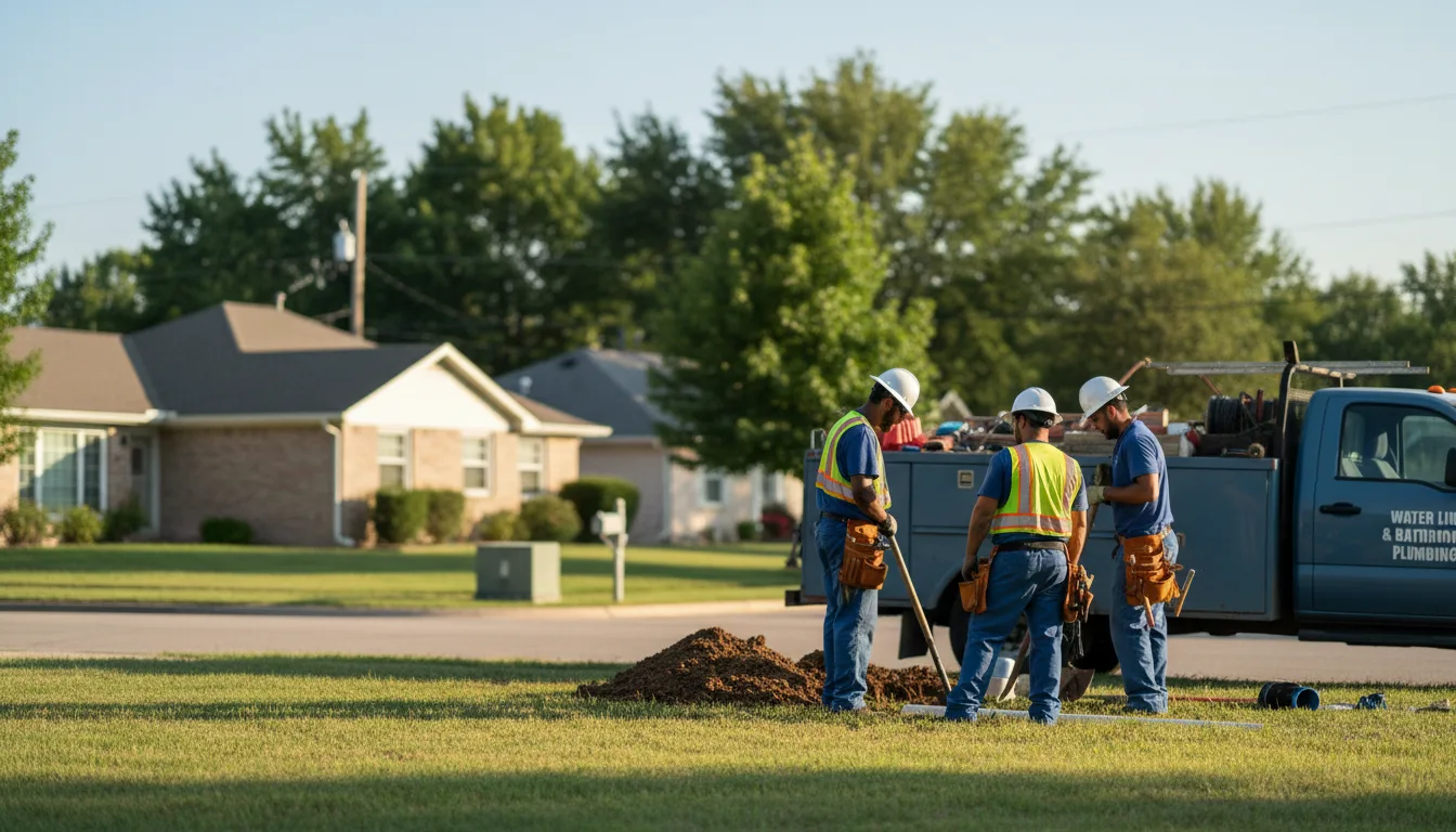 Residential water line and bathroom plumbing service in Fountaintown, IN